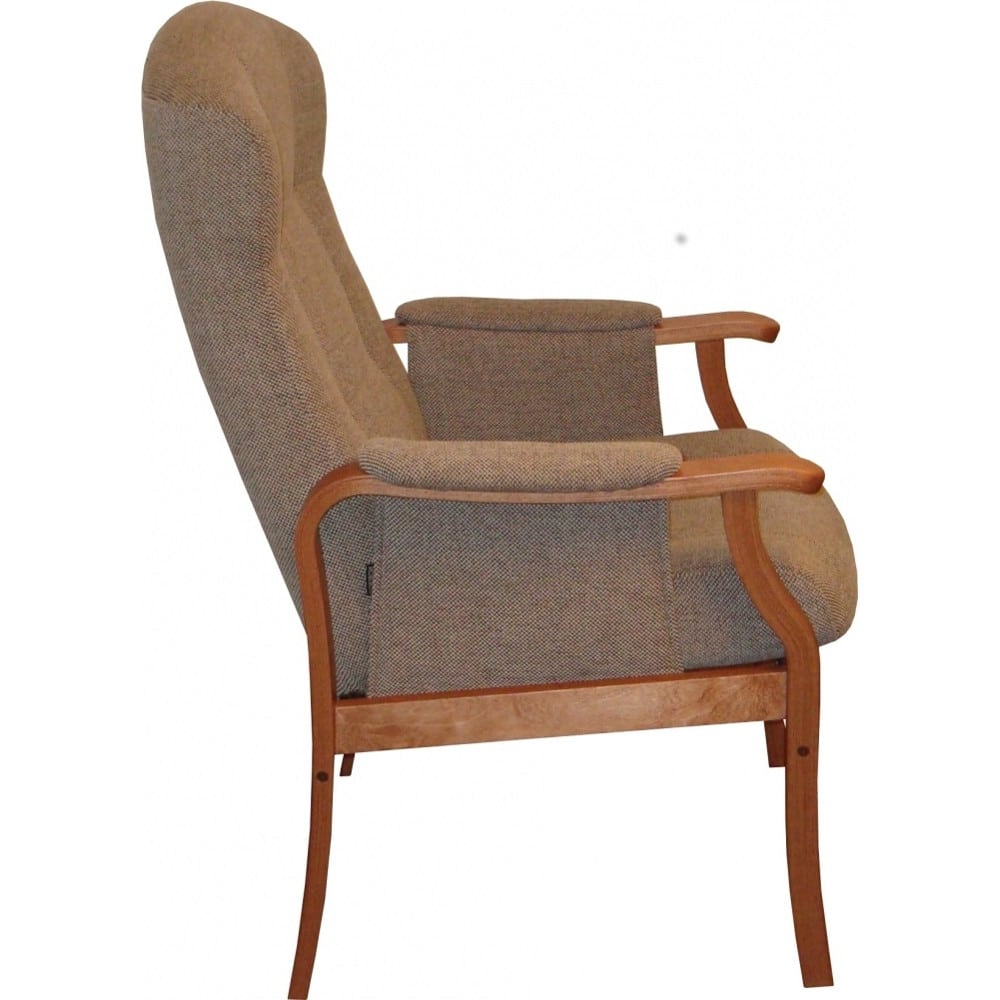 Pikku-Kippis nojatuoli on ryhdikäs ja tukeva tuoli istua. Mahdollisuus sopivaan istuinkorkeuteen ja muotoillut tyynyt takaavat hyvän istuma-asennon. Käsin säädettävä kaasujousimekanismi kallistaa selkää portaattomasti. Riittävän eteen tulevat käsinojat helpottavat tuolista nousemista. Tuoli on valmistettu EU:n alueella.