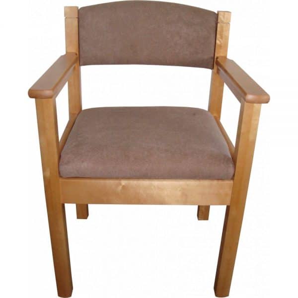 Karoliina-tuoli on korkea puutuoli, jonka istuin ja selkä ovat kiinteästi verhoiltuja. Toimitukseen kuuluu jalkojen korotuspalat, joilla istuinkorkeus saadaan isommaksi. Ylös nousemista helpottavat kiinteät käsinojat. Tuolin rakenne on suunniteltu mm. lonkkavaivoista kärsivien istumista helpottamaan. Korkea mitoitus tekee Karoliinasta sopivan myös pitkille ihmiselle. Reumatuoli Karoliina on valmistettu massiivista koivusta ja sitä toimitetaan kahdessa värissä. Valmistetaan EU:n alueella.