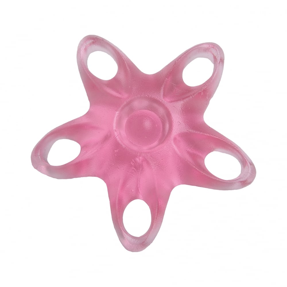 Sormien vahvistaja Meritähti Sormien ja kämmenen lihasten vahvistamiseen tarkoitettu apuväline Meritähti, vahvuudeltaan kevyt, väri vaaleanpunainen