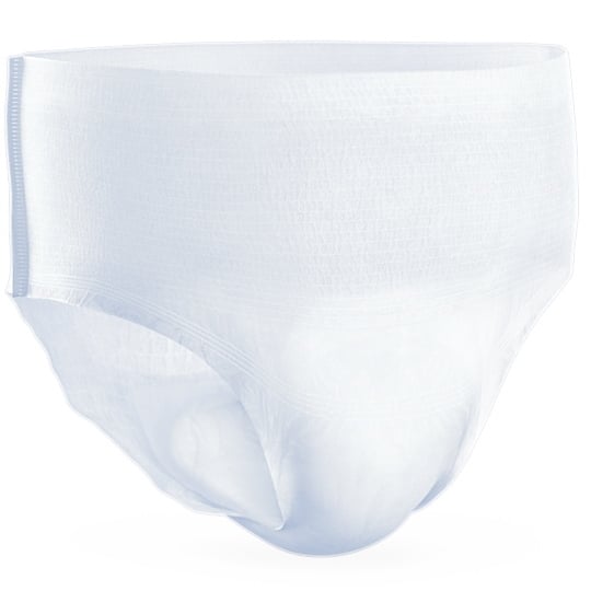 TENA Pants Inko-housuja käytetään aivan kuten tavallisia alushousuja. Ne on valmistettu hengittävästä, kankaanomaisesta materiaalista, joka tuntuu miellyttävältä päällä ja on käytössä myös ihoystävällinen.