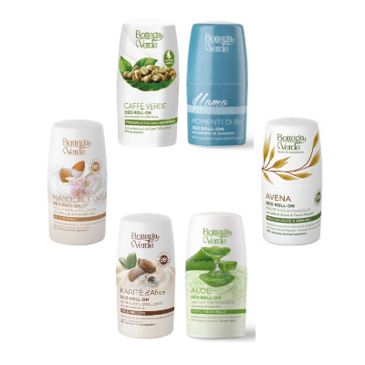 Deodorantti alumiiniton Bottega Verde naisille ja miehille. Alumiiniton ja alkoholiton. Sopii hyvin herkälle iholle.