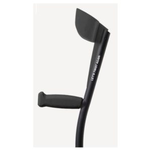 Kyynärsauva ergonominen vasen Let's Twist again. Kädensija muotoltu vasempaan käteen sopivaksi, väri tyylikäs mattamusta.