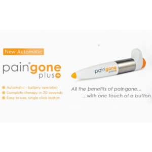 Kipukynä PaingonePlus lievittää paikallista kipua sähköimpulssilla, vain nappia painamalla.