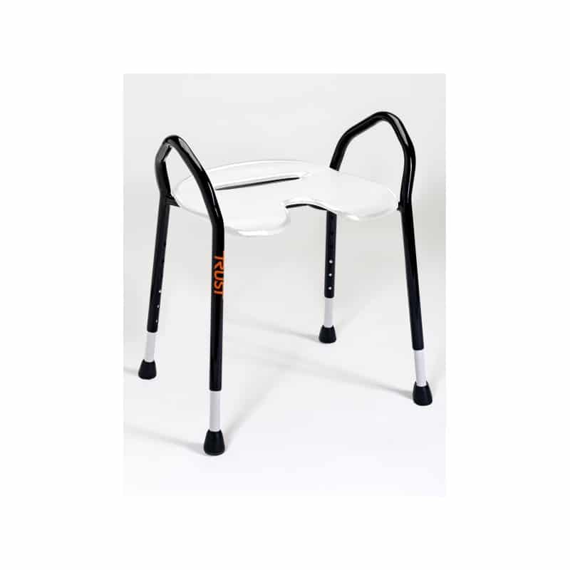 Suihkujakkara Let's Enjoy, käsituet ja säädettävä istuimen korkeus.