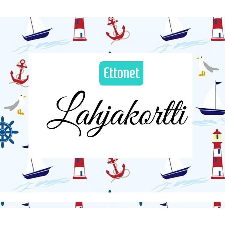 Lahjakortti Ettonet - Meri teemalla lahjakortti Ettonet verkkokauppaan.