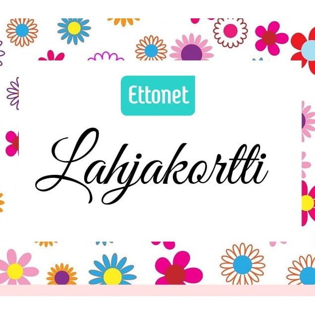 Pinkit kukat teemalla lahjakortti Ettonet verkkokauppaan.