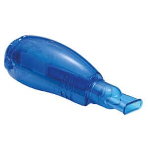 Acapella Choice Blue PEP-hengitysterapiaharjoituslaite sopii käytettäväksi keuhkojen tyhjennyshoitoon ja hengityksen tehostamiseen sekä tilanjatkeena lääkkeenannossa.