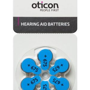 Kuulokojeparisto Oticon 675 kuulokojeeseen.