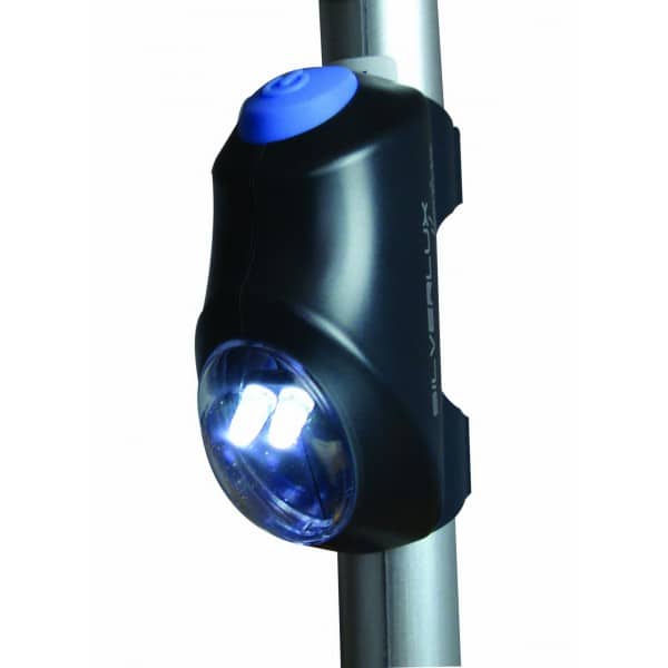Valo Silverluxkävelykeppiin tai rollaattoriin. Helposti kiinnitettävä, 2 LED valoa, ei kompastu yöllä vessakäynnillä.