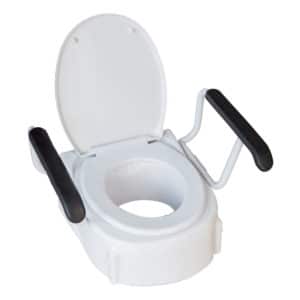 WC-korottaja käsituellinen korkeussäädettävä auttaa nousemaan WC-pöntöltä.