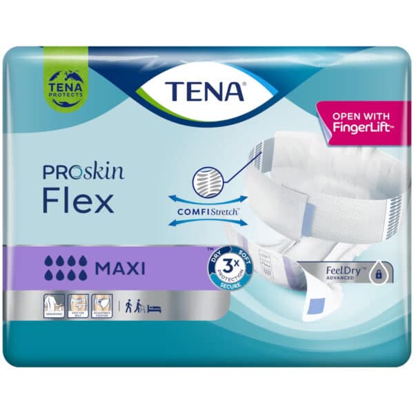 Vyövaippa Tena Flex Maxi tuotepakkaus