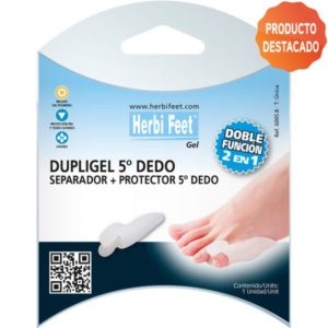 Varpaiden levittäjä pikkuvarpaansuoja Dupligel on oiva aou räätälinpatin suojaksi.