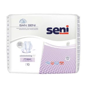 Kouruvaippa Maxi 2200 ml imukyky, pysyy paikallaan verkkohousujen kanssa.