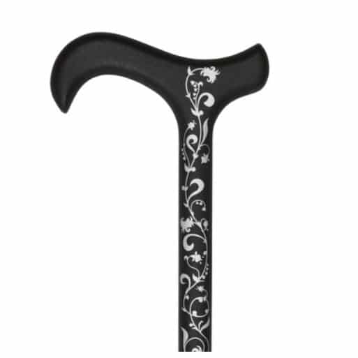 Kävelykeppi hiilikuitu kukkakuvio lilja. Kaunis, kevyt ja todella tyylikäs.
