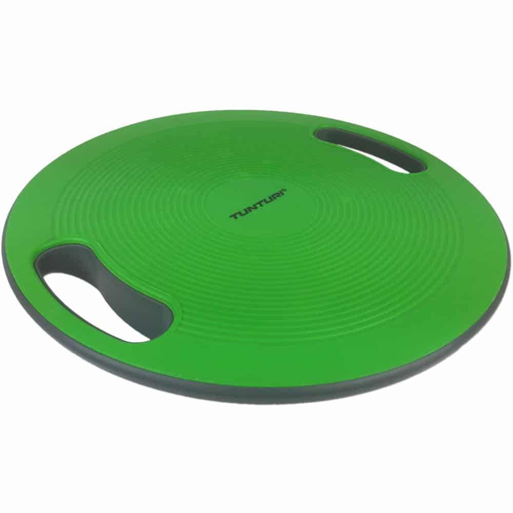 Tasapainolauta kahvoilla Tunturi. Tasapainolaudassa on kahvat molemmilla sivuilla tehostamaan laudan käyttämistä myös käsillä.