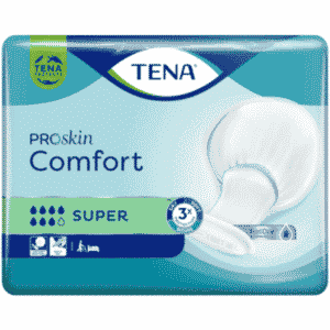 Kouruvaippa TENA Comfort Super on miellyttävä, kuppimainen inkontinenssisuoja henkilöille, jotka tarvitsevat erittäin imukykyistä suojaa.