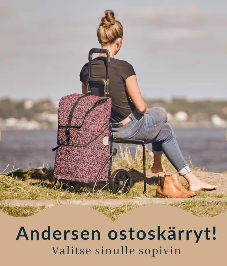 Hyvinvoinnin apuvälineet eli laadukkaat andersen ostoskärryt Ettonet apuvälinemyymälästä