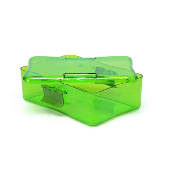 Eväsrasia Lunchbox vihreä kansi avoimena.