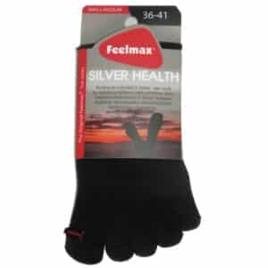 Varvassukka Silver Health hopeasukka vähentää jalan herkän ihon ongelmia.