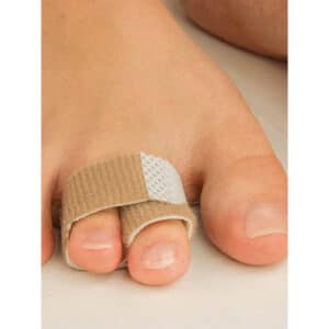 Varpaiden oikaisija pehmustettu 2 kpl paketissa koukistuneiden varpaiden oikaisuun.