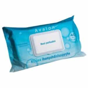 Kostea pyyhe Avalon ihonpuhdistuspyyhe wet wipe 40kpl