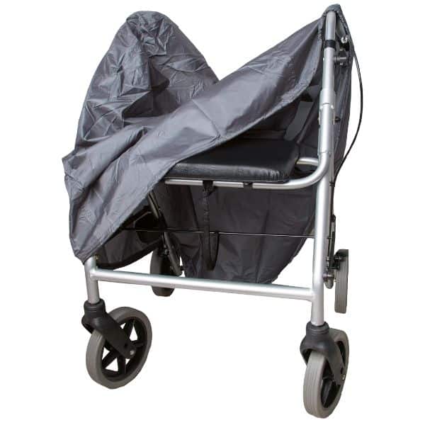 Suojahuppu-vettahylkiva-rollaattorille suojaa rollaattorisi ulkosäilytyksessä