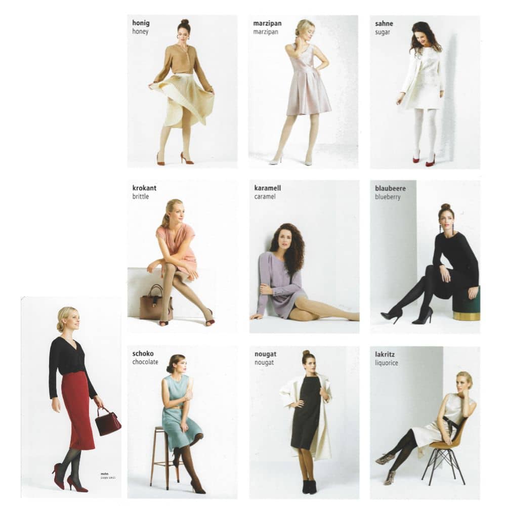 Hoitosukat Memory vakiovärit mallit