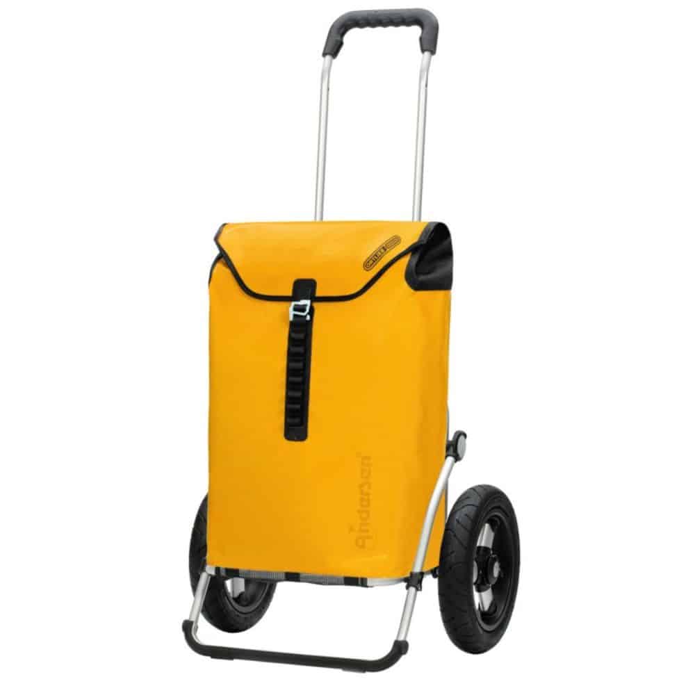 Ostoskärry ilmatäyterenkaat 29 cm Andersen Royal Shopper Ortlieb keltainen