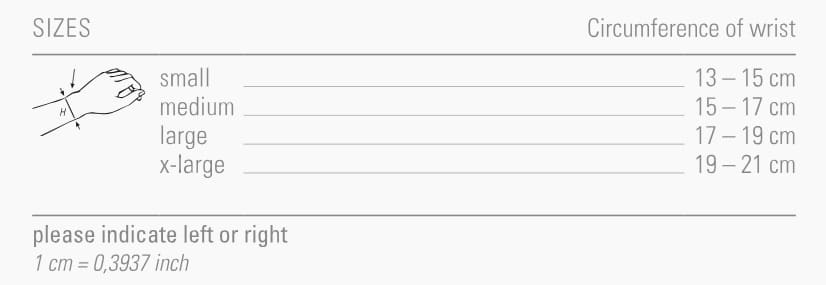 bort manubasic rannetuen mittataulukko