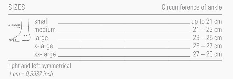 bort akillestuki mittataulukko