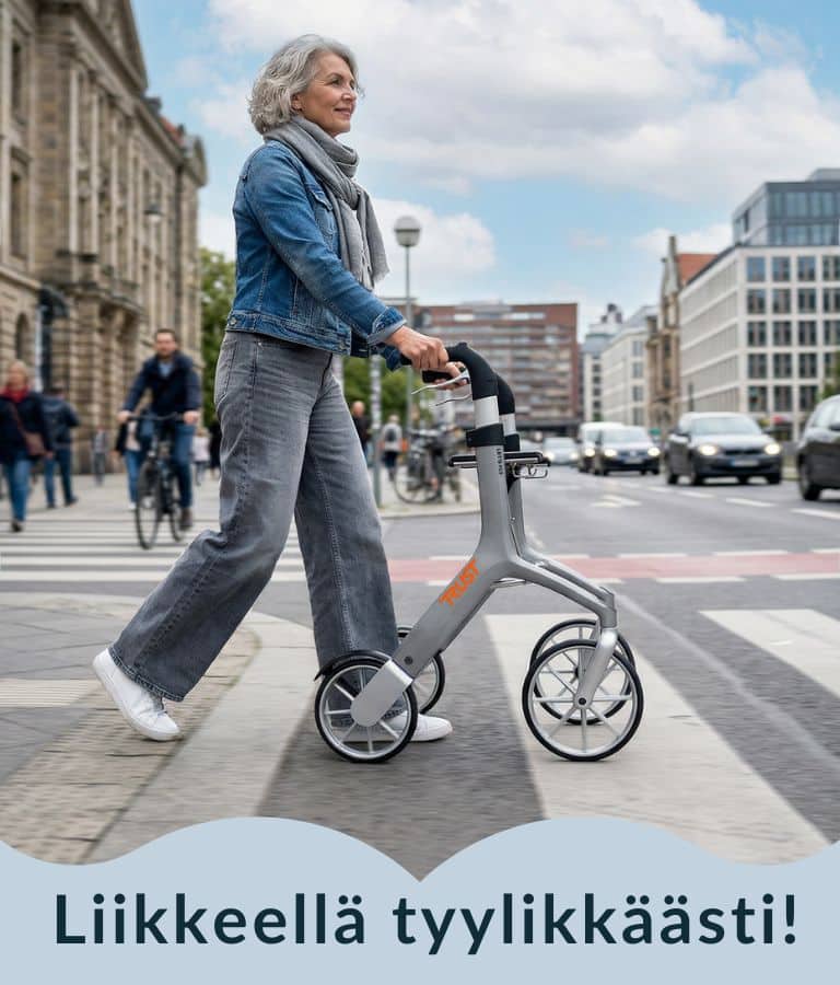 Hyvinvoinnin apuvälineet - valitse tyyliisi sopivat rollaattorit ja kävelykepit. Lähde helpommin liikkeelle.