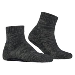 Liukuestesukka nilkkamalli Falke Cotton Grip antrasiitti puuvillasukka.